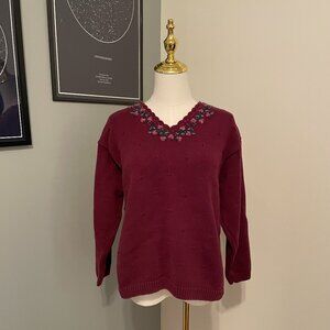 Vintage Northern Reflections Floral Embroidered Sweater